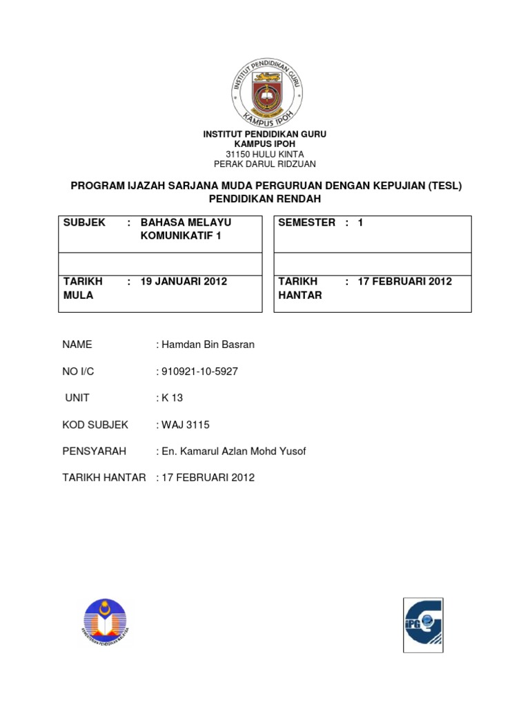 Assignment BM Semester 1 Pismp | PDF