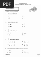 Soalan Muzik Tahun 4, 5, 6