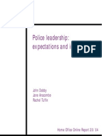 Police Leadership: Expectations and Impact