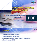 Toyo DME Synthesis Technology Ready For Market