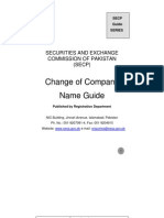 Change of Company Name Guide: Securities and Exchange Commission of Pakistan (SECP)