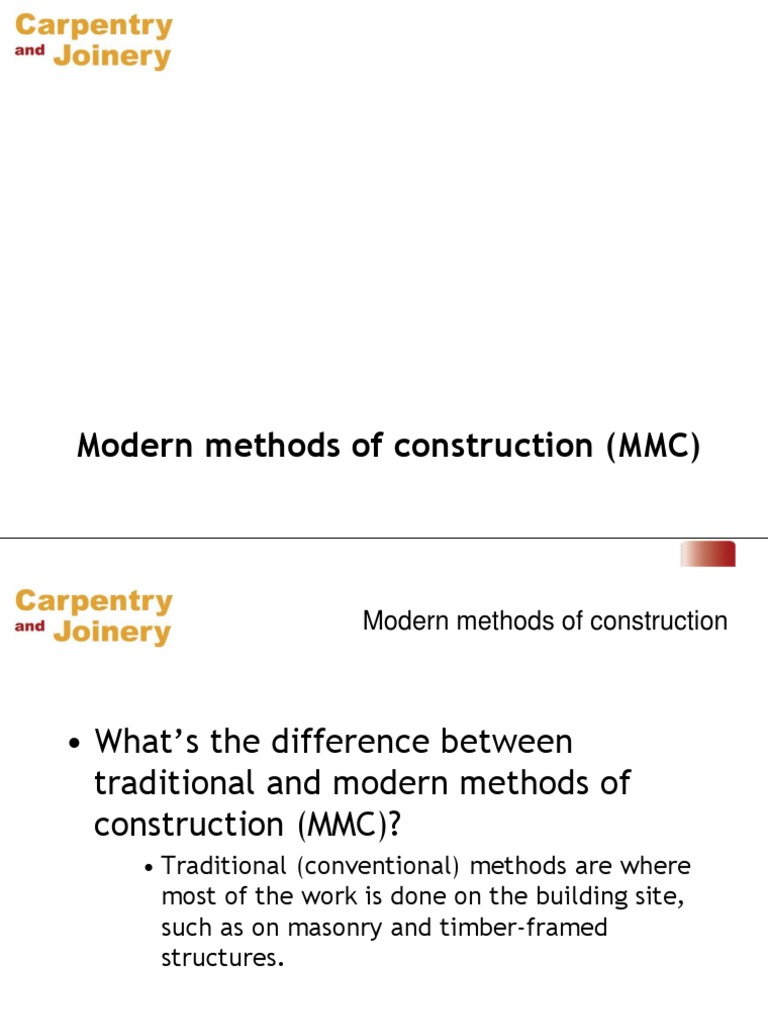 Modern Methods of Construction Overview | PDF | Concrete | Masonry