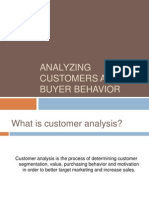Analyzing Customers and Buyer Behavior