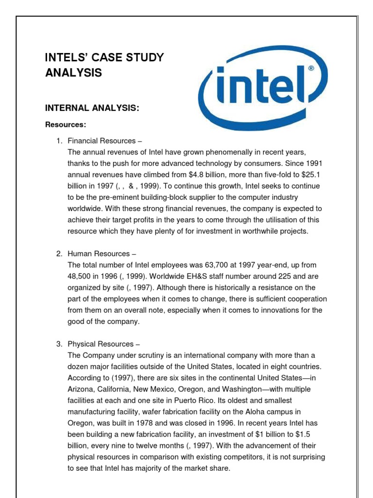 Intels' Case Study Analysis | PDF | Intel | Supply Chain