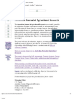 Australian Journal of Agricultural Research - Author Information
