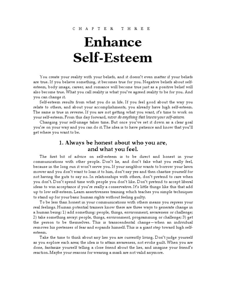 Boost Your Self-Esteem Strategies | PDF | Self Esteem | Thought