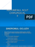 Semiologie Chirirgicala - Abdomenul Acut Chirurgical II