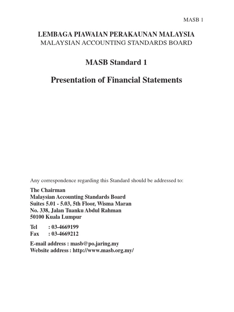 Malaysian Accounting Board | PDF