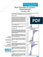 Panorama Económico Departamental - Setiembre 2011