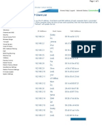 LAN DHCP Client List: Internet WAN