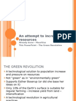 An Attempt To Increase Resources: Already Know - Mauritius This Powerpoint - The Green Revolution