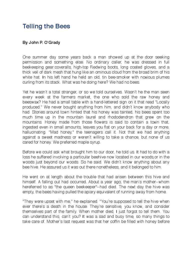 Telling The Bees PDF Beekeeping Beehive(00)