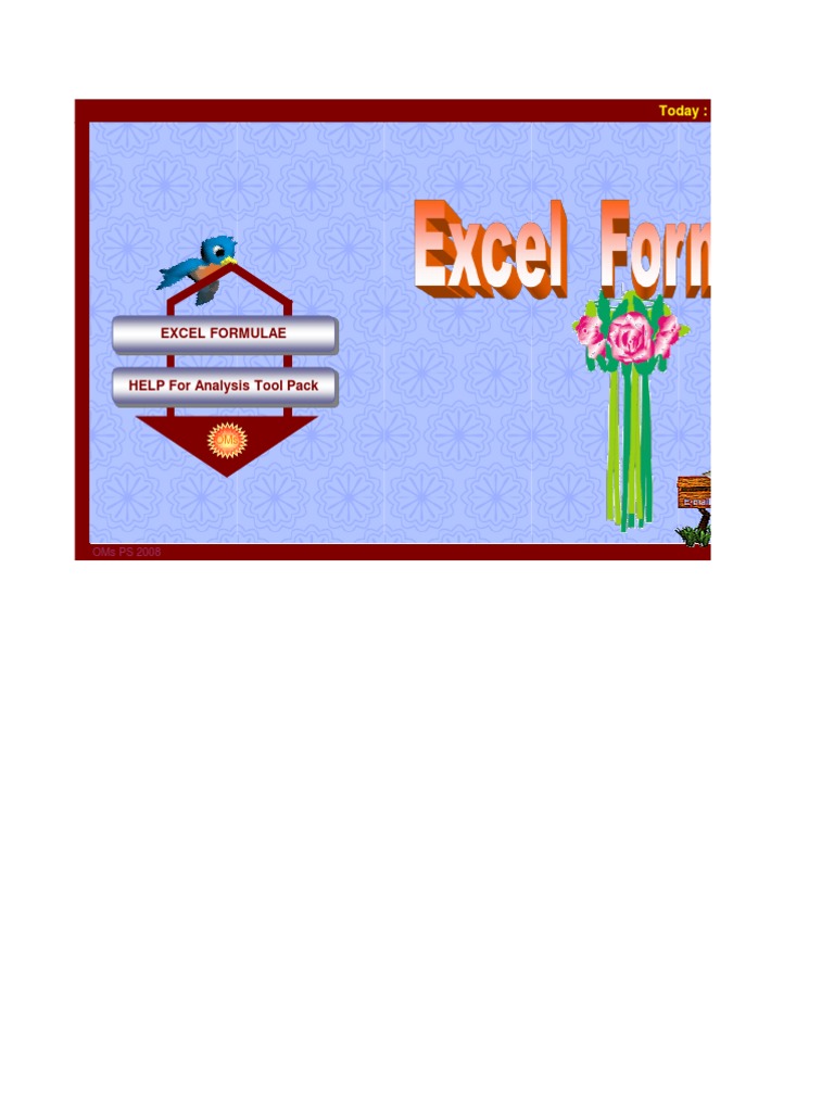 Excel Formulaes | PDF