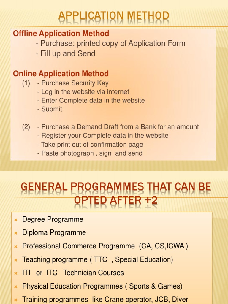 Application Method: - Purchase Printed Copy of Application Form - Fill ...