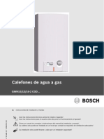 Manual Calefones Bosch Compact 2 27 9kw Automodulante de Tiro Natural