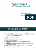 Project Planning Logical Framework Approach: Phase II: The