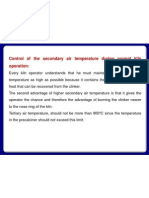 Control of The Secondary Air Temperature During Normal Kiln Operation