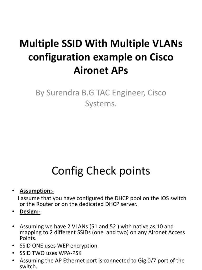 Configuring Multiple SSIDs on Cisco APs | PDF