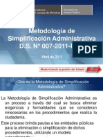 Metodologia Simplificacion Administrativa PCM