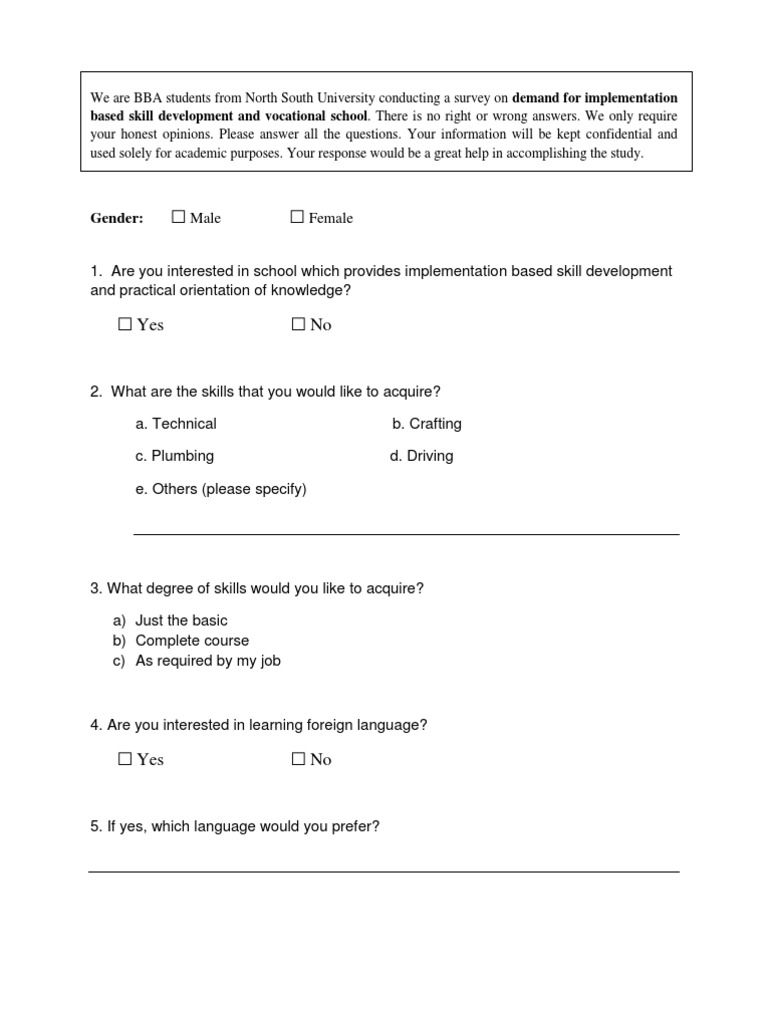 Survey on Skill Development Demand | PDF | Career & Growth