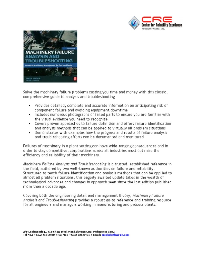 Machinery Failure Analysis Troubleshooting Fourth Edition1 | PDF ...