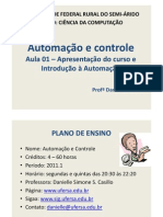 Aula 01 - Introdução à Automação e Controle