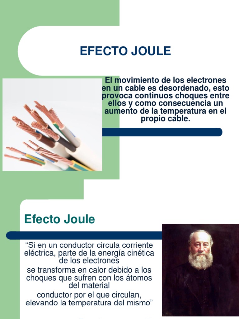 Efecto Joule Corriente eléctrica Mecánica