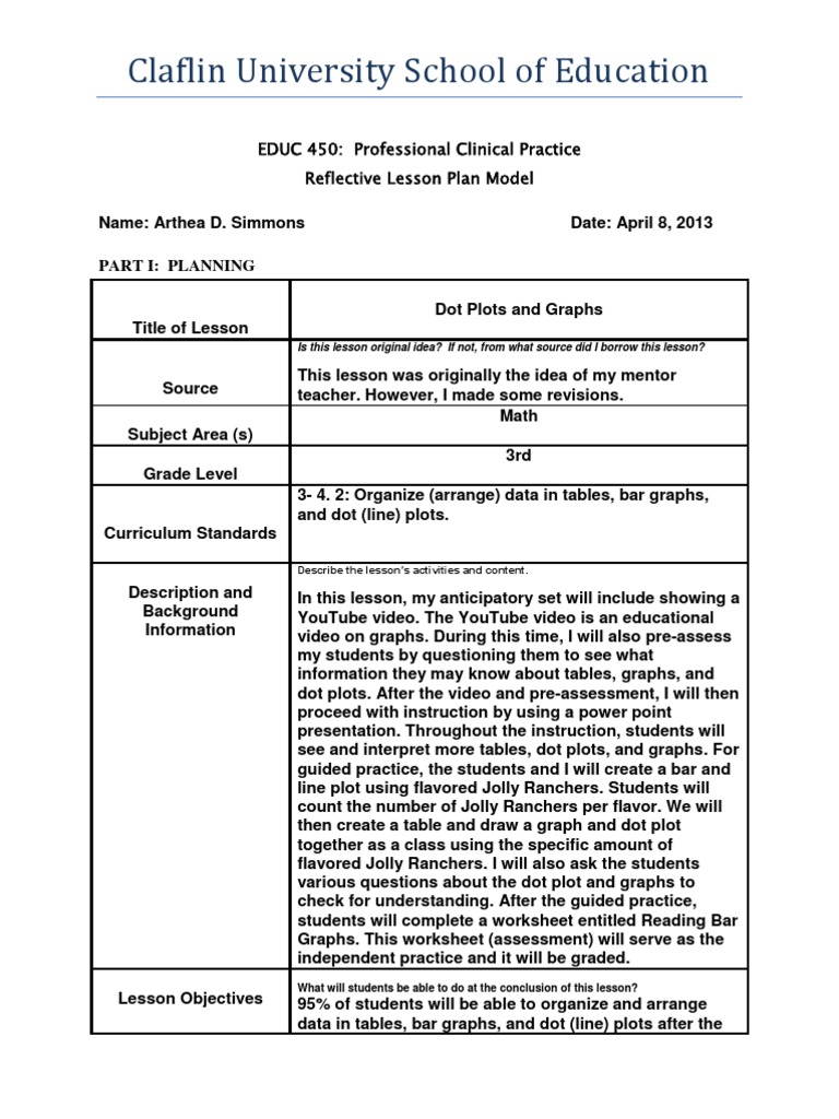 Reflective Lesson Plan 6 - Dr. Jenkins | PDF | Reading Comprehension ...