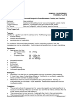 Naso & Orogastric Tube Placement, Testing & Feeding