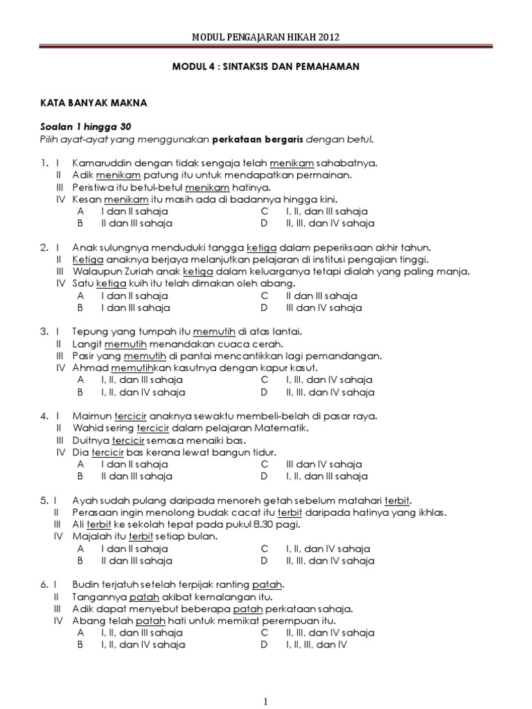 Contoh Karangan Bm Baru Pdf