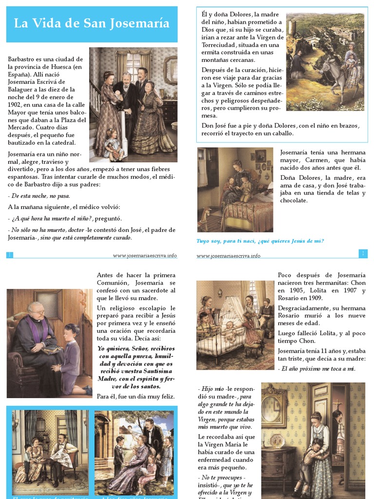 Vida San Jose Maria | PDF | María, madre de Jesús | Sacerdote