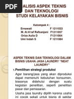 Aspek Teknis Studi Kelayakan Bisnis