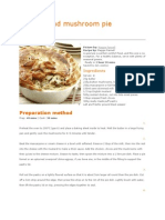 Chicken and Mushroom Pie: Preparation Method