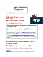 FCE CAE Useful Phrases and Tips For Writing Paper