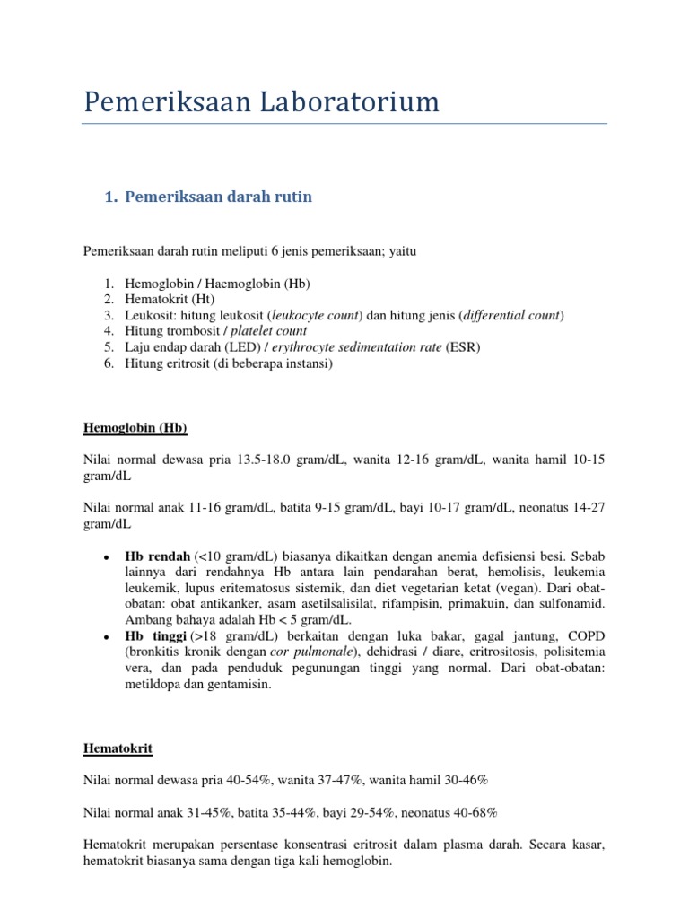 Pemeriksaan Laboratorium Pdf