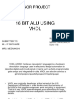 Minor Project: 16 Bit Alu Using VHDL