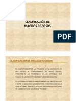 Clasificación de Macizos Rocosos