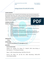 Microbiology Course Syllabus