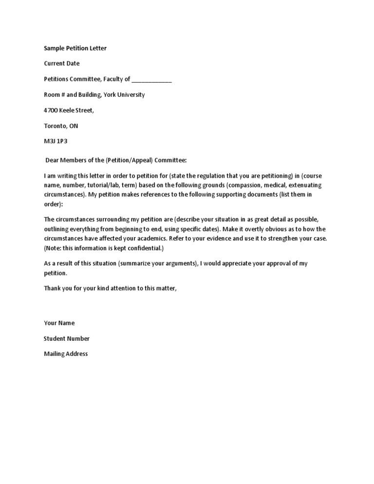 Sample Petition Letter docx Public Sphere Social Institutions