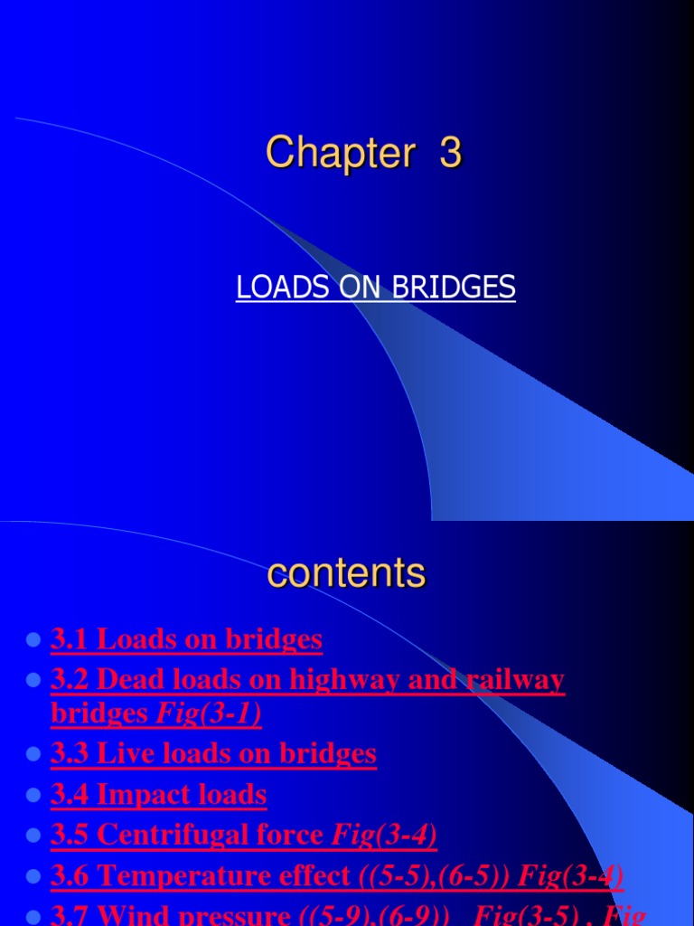 Chapter 3 Loads On Bridge | PDF