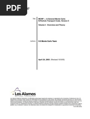 Mcnp5 Manual Volume I La-Ur-03-1987 | PDF