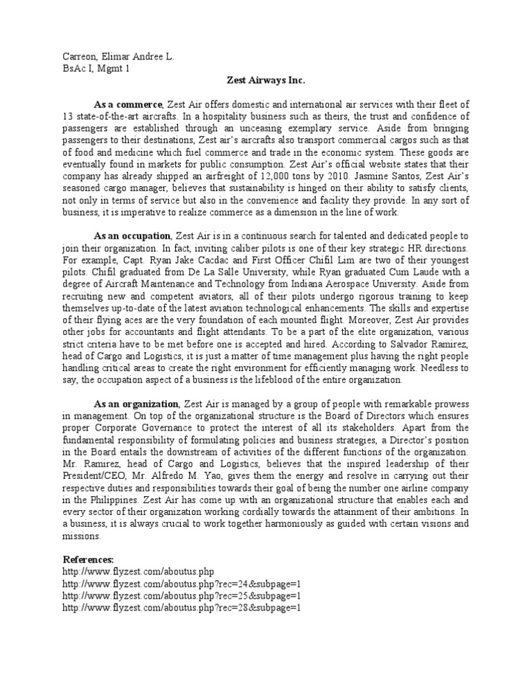 Dimensions of Business (Essay) PDF Business Aviation