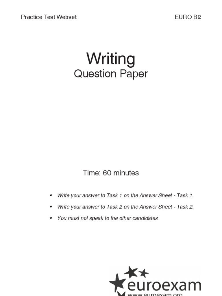 Euro B2 Writing Practice Test Guide | PDF | Home & Garden | Art