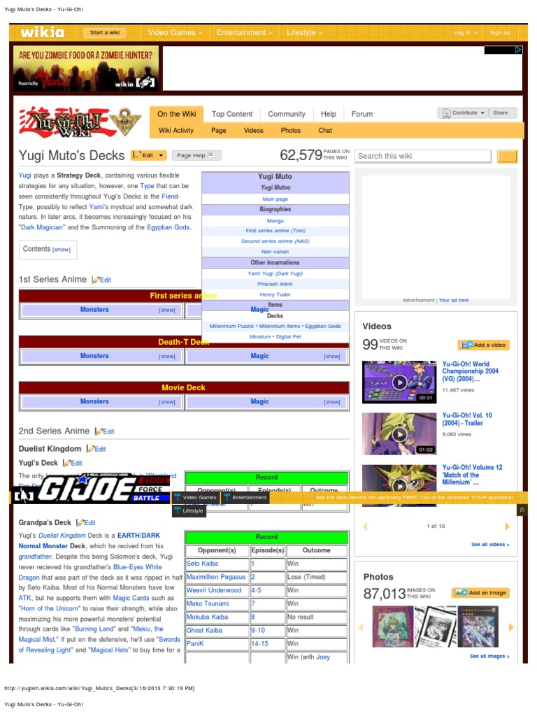 yugioh yugi muto deck list Yugi's deck