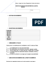 Prueba Matematica Cuarto Basico