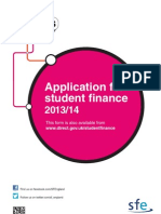 Application For Student Finance: This Form Is Also Available From