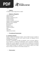 Aula Pratica - Agua RELATORIO