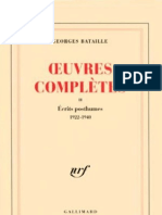 Georges Bataille Oeuvres Completes Tome II Ecrits Posthumes 1922-1940