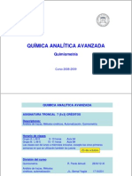 Quimiometria Leccion 1 Introduccion Presentacion PDF