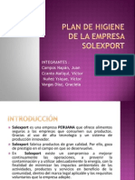 Plan de Higiene de La Empresa SOLEXPORT